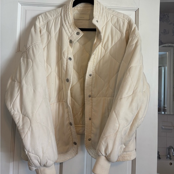 Blank NYC Jackets & Blazers - Blank NYC Off-White Quilted Puffer Jacket